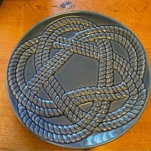 American Atelier At Home Stoneware Serving Plate Nautical Blue